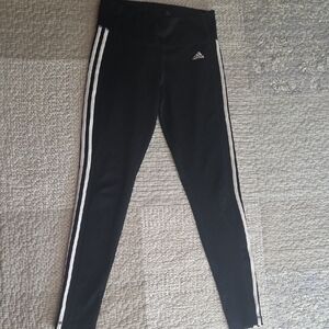 Adidas Black and White Leggings Athletic Slim Fit